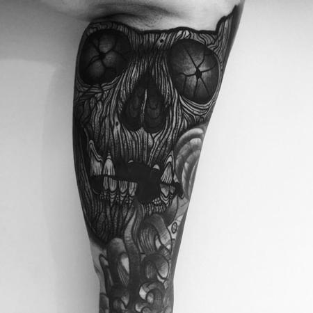 Tattoos - blast over skull - 129234